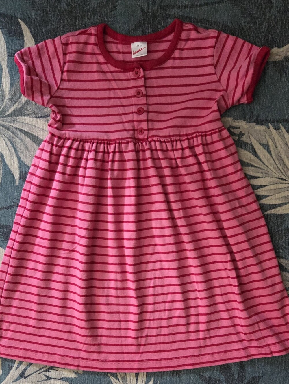 Hanna Andersson Girl's Pink Striped Short-Sleeve Dress